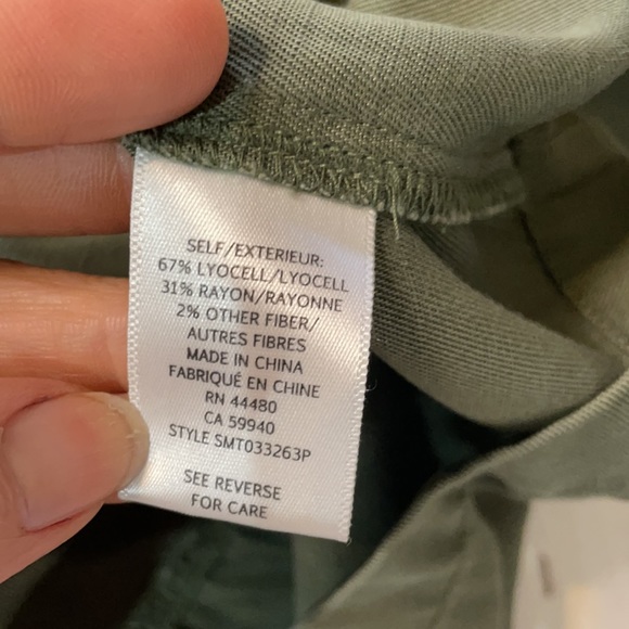 Love, Fire Tencil Olive Cargo Desert Shirt Jacket - Picture 6 of 8